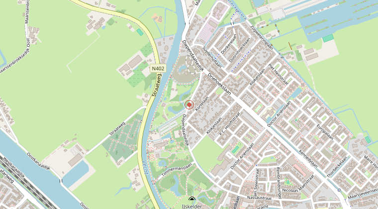 Kaart van de omgeving van de melding