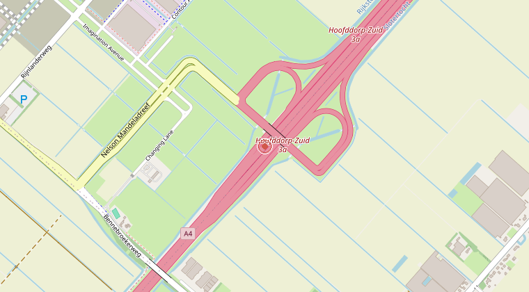 Kaart van de omgeving van de melding