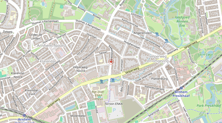 Kaart van de omgeving van de melding