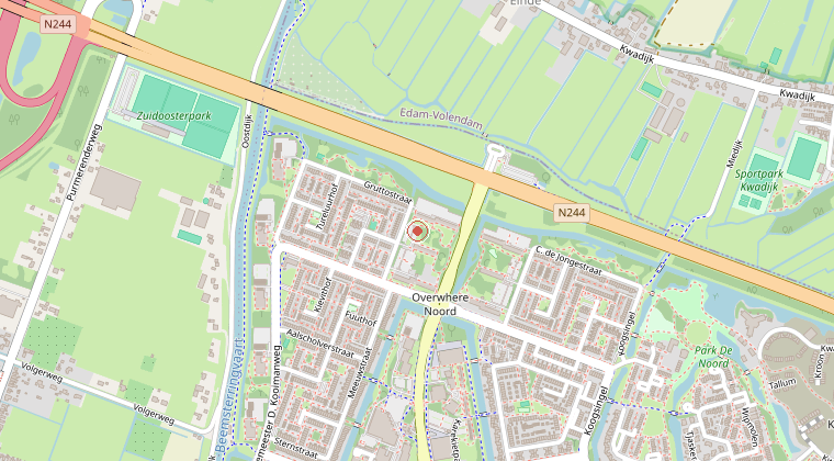 Kaart van de omgeving van de melding