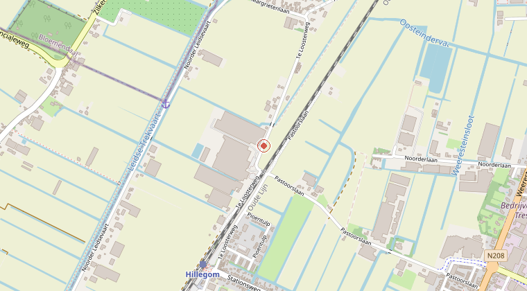 Kaart van de omgeving van de melding
