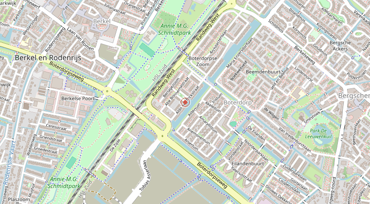 Kaart van de omgeving van de melding