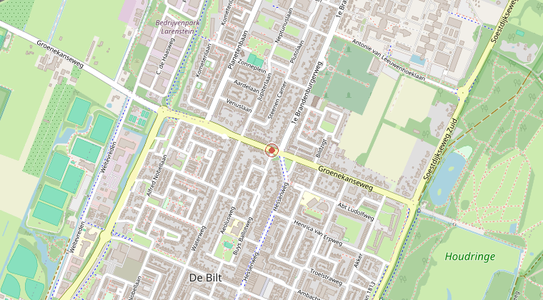 Kaart van de omgeving van de melding