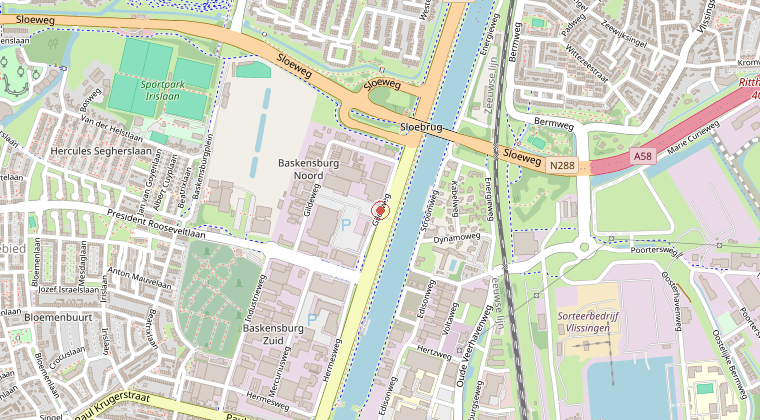 Kaart van de omgeving van de melding