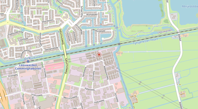 Kaart van de omgeving van de melding
