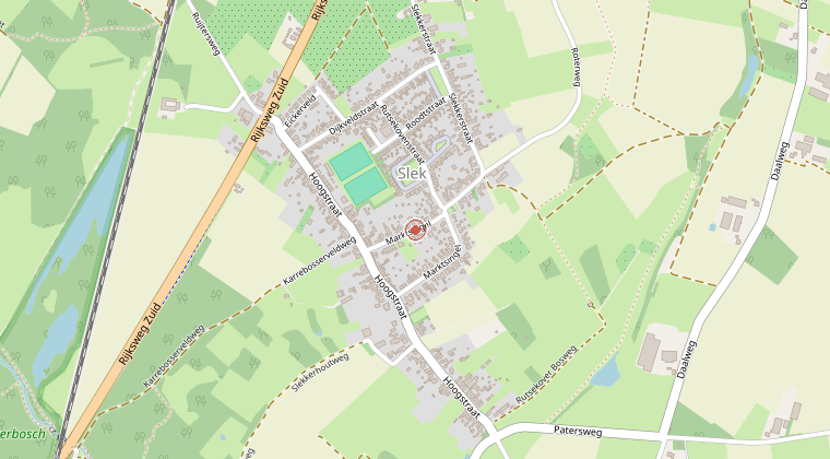 Kaart van de omgeving van de melding
