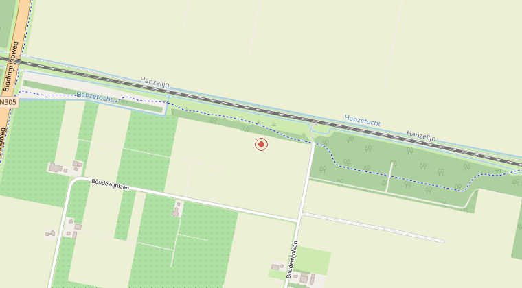 Kaart van de omgeving van de melding
