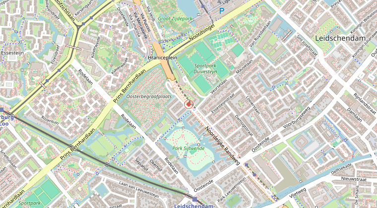 Kaart van de omgeving van de melding