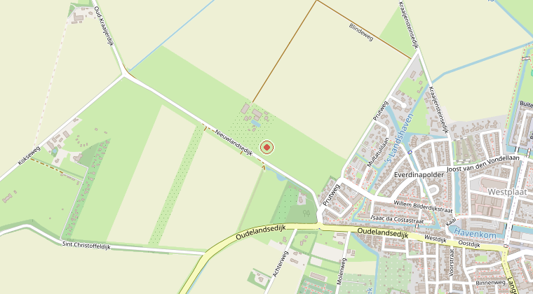 Kaart van de omgeving van de melding