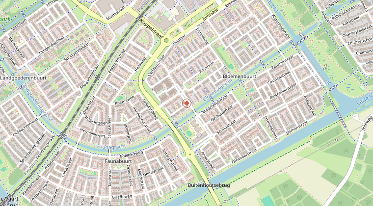 Kaart van de omgeving van de melding