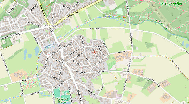 Kaart van de omgeving van de melding