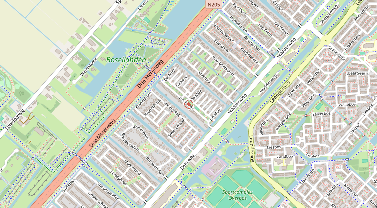Kaart van de omgeving van de melding