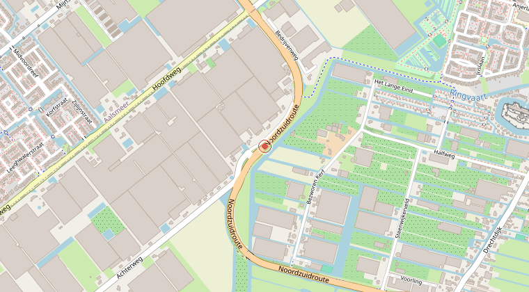 Kaart van de omgeving van de melding