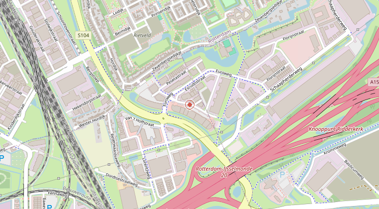 Kaart van de omgeving van de melding