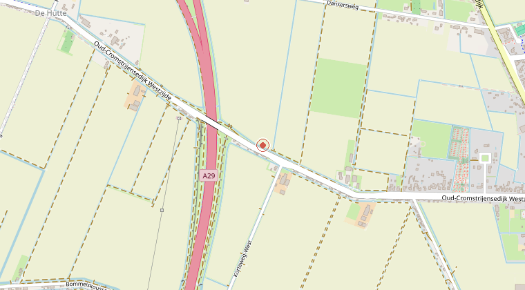 Kaart van de omgeving van de melding