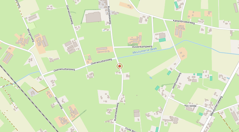 Kaart van de omgeving van de melding