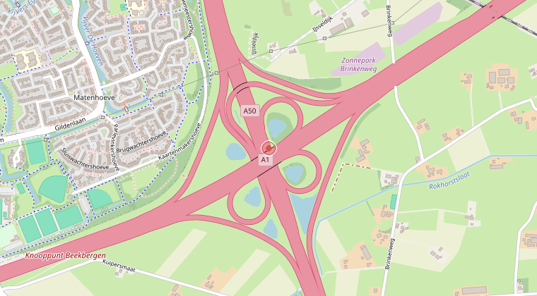 Kaart van de omgeving van de melding