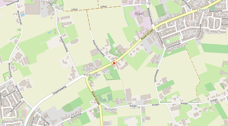 Kaart van de omgeving van de melding