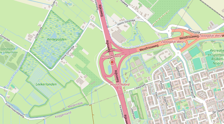 Kaart van de omgeving van de melding