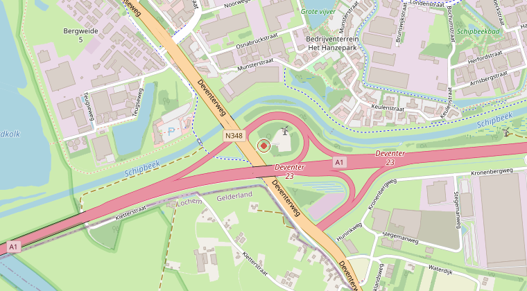 Kaart van de omgeving van de melding