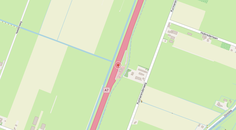 Kaart van de omgeving van de melding