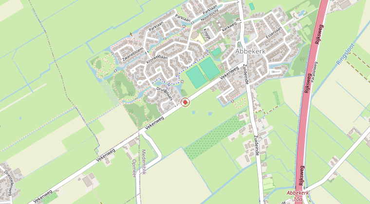 Kaart van de omgeving van de melding