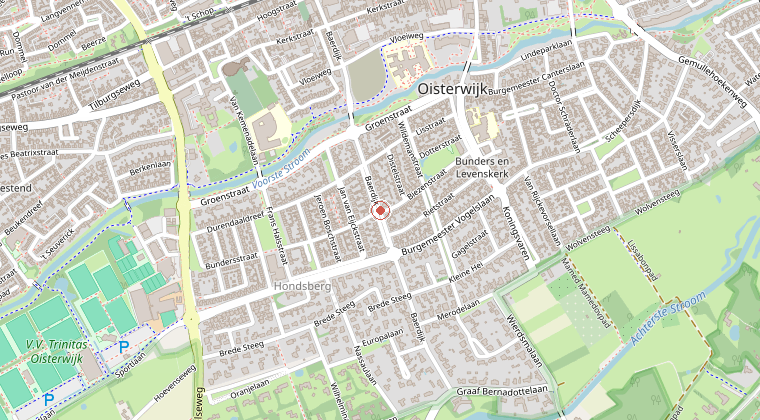 Kaart van de omgeving van de melding