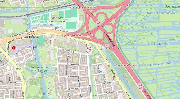 Kaart van de omgeving van de melding