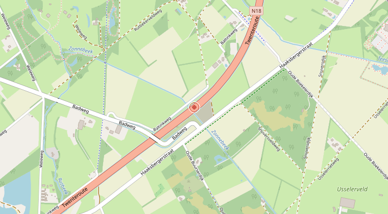 Kaart van de omgeving van de melding