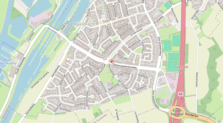 Kaart van de omgeving van de melding
