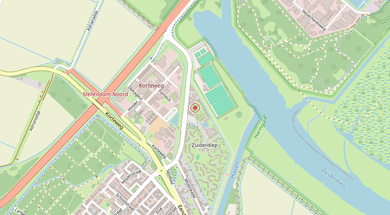 Kaart van de omgeving van de melding