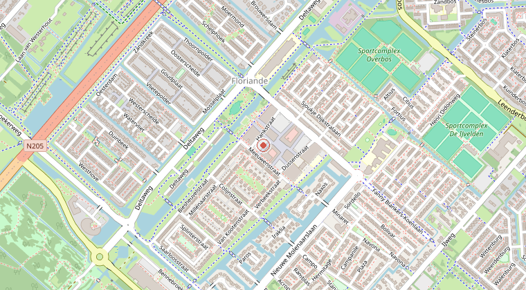 Kaart van de omgeving van de melding