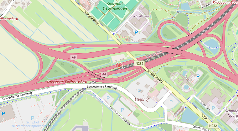 Kaart van de omgeving van de melding