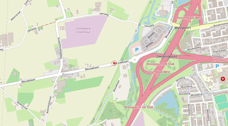 Kaart van de omgeving van de melding