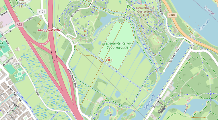 Kaart van de omgeving van de melding