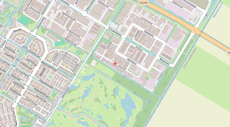 Kaart van de omgeving van de melding