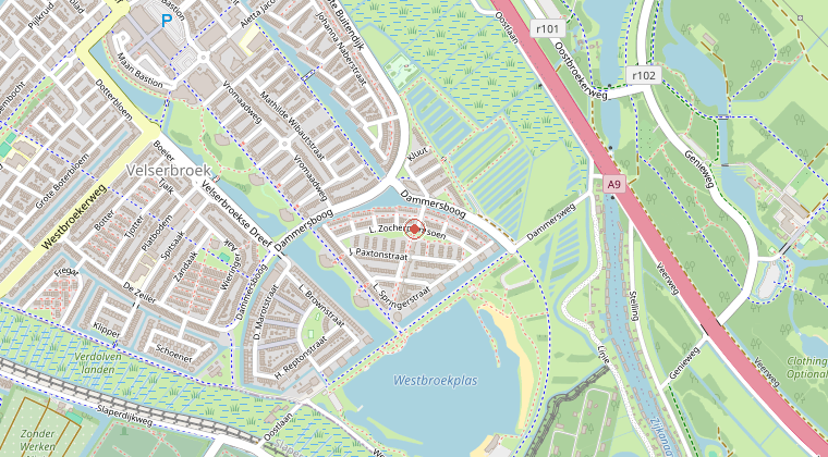 Kaart van de omgeving van de melding