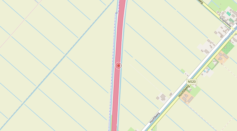 Kaart van de omgeving van de melding