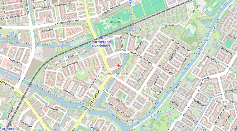 Kaart van de omgeving van de melding