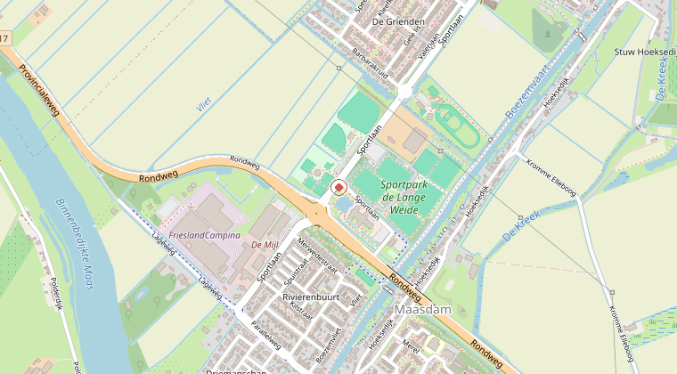 Kaart van de omgeving van de melding