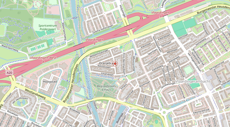 Kaart van de omgeving van de melding