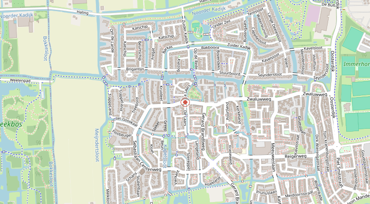 Kaart van de omgeving van de melding