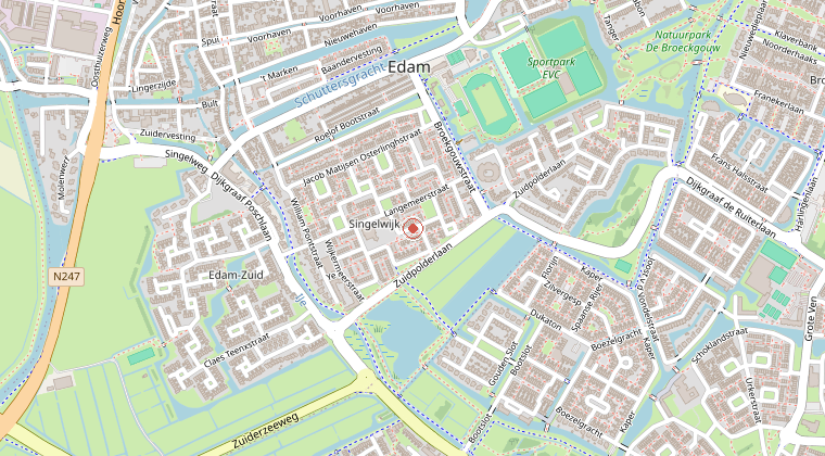 Kaart van de omgeving van de melding