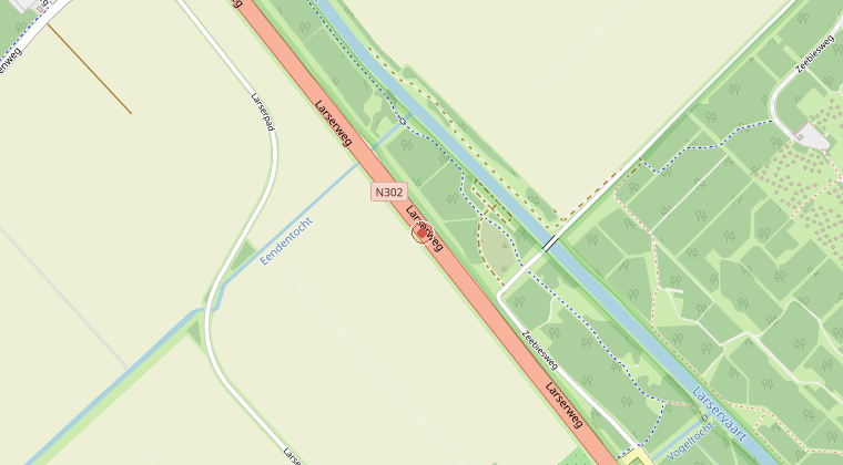 Kaart van de omgeving van de melding