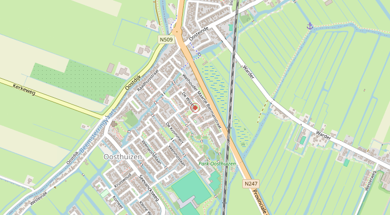 Kaart van de omgeving van de melding