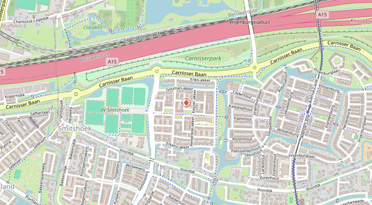 Kaart van de omgeving van de melding