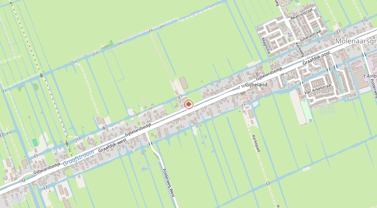 Kaart van de omgeving van de melding