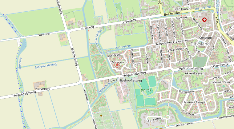 Kaart van de omgeving van de melding
