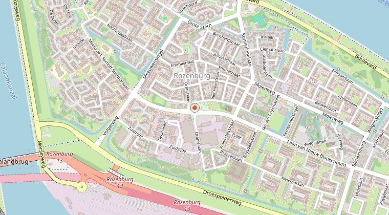 Kaart van de omgeving van de melding