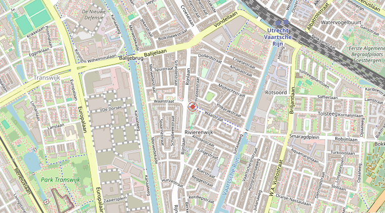 Kaart van de omgeving van de melding